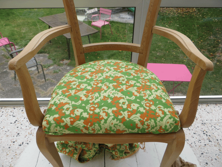 fauteuil vert orange