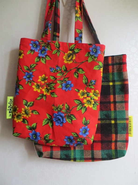 sacs duo fleurs écossais